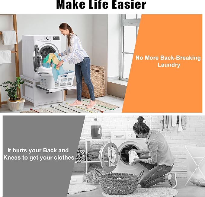 GDLF Washer Dryer Pedestal, 24.1" Laundry Pedestal - Image 2