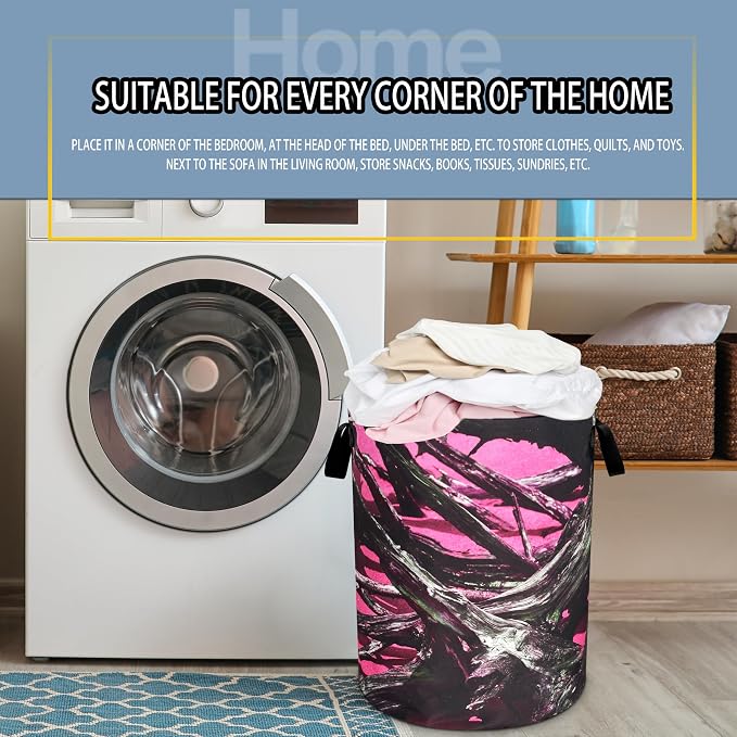 Camouflage Laundry Basket Trees Camo Foldable Oxford Cloth Funny Tote Bag - Image 7