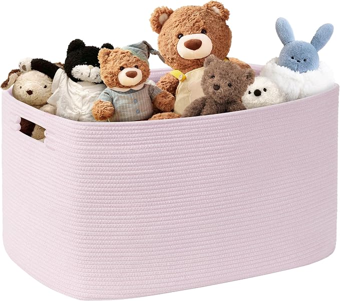 86L Large Baby Girls Laundry Basket by SunNewt