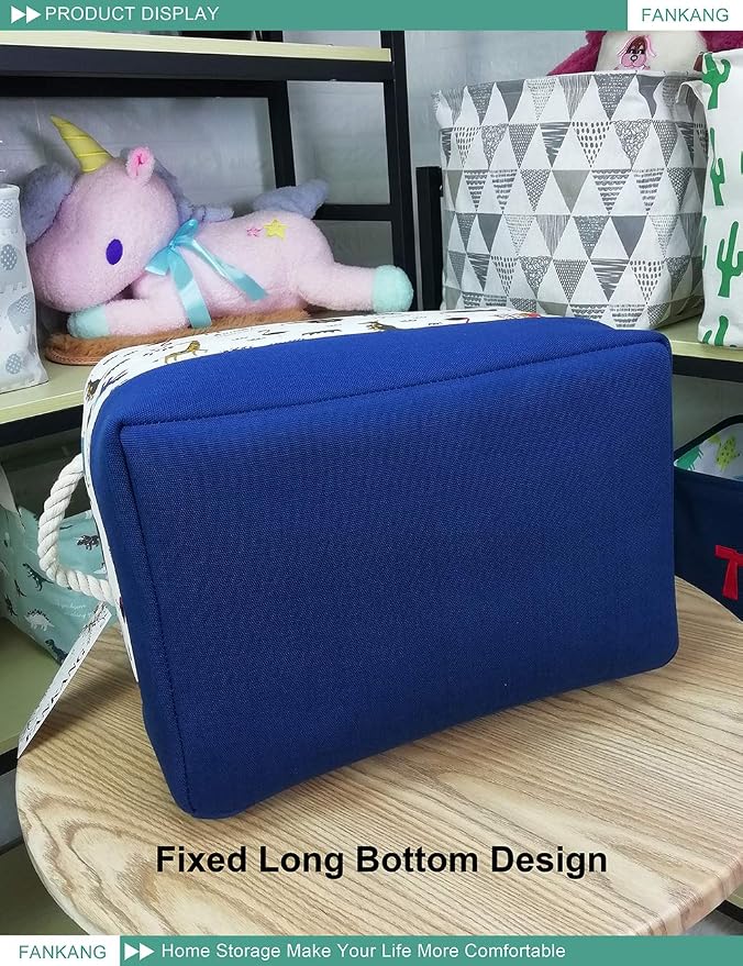 FANKANG Rectangular Laundry Basket Nursery Storage Fabric Storage Bin Storage - Image 6