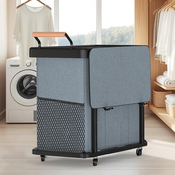 60 Gal Laundry Hamper 3 Section - Image 7