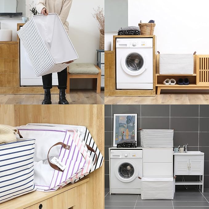 Hinwo 70L Extra Large Storage Bins, Closet Organizers and Storage, Foldable - Image 3