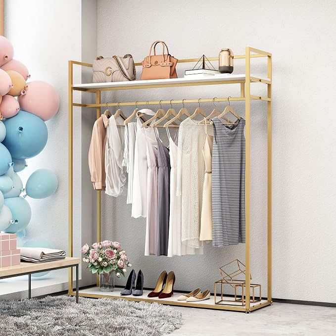 Heavy Duty Gold Clothing Rack - Image 4