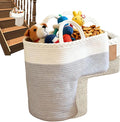 Staircase Basket – Foldable Woven Step Storage Organizer | Portable Handle L by Unknown