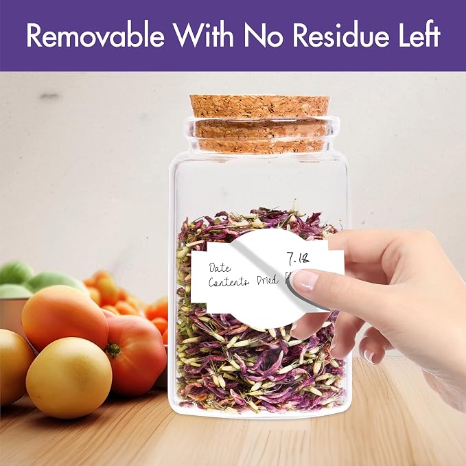 300 PCS White Stickers, 5 Shape Water/Oil/Tear Resistant Blank Stickers - Image 4