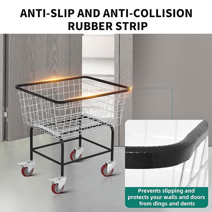 Extra-Large Rolling Laundry Cart - Image 4