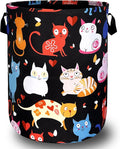 Cute Cats Laundry Hamper Colorful Animal Cat Laundry Basket by SELIONLIKN