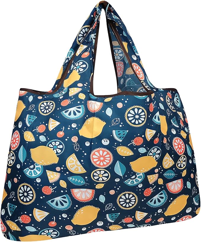 allydrew Large Foldable Tote Nylon Reusable Grocery Bags by allydrew