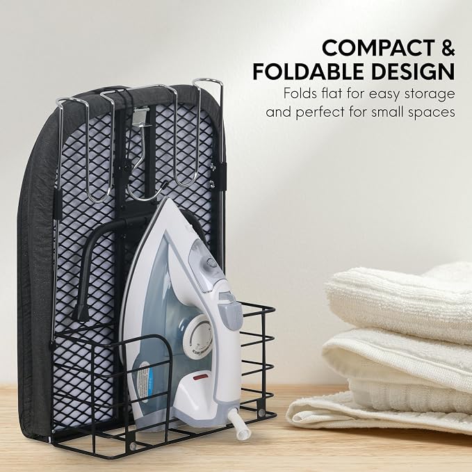 Ironing Board with Cover and Pad – Small Folding Board, Compact Tabletop - Image 2