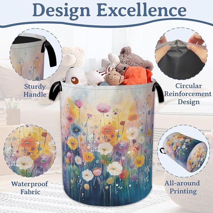 Spring Flower Laundry Hamper - Image 4