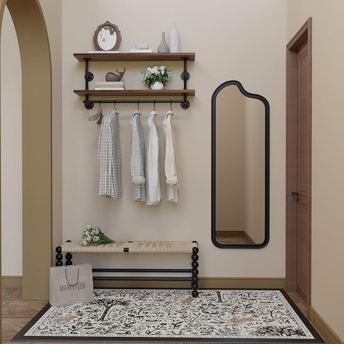 Clothes Rack 42in, Wall Mounted Garment Rack - Image 9