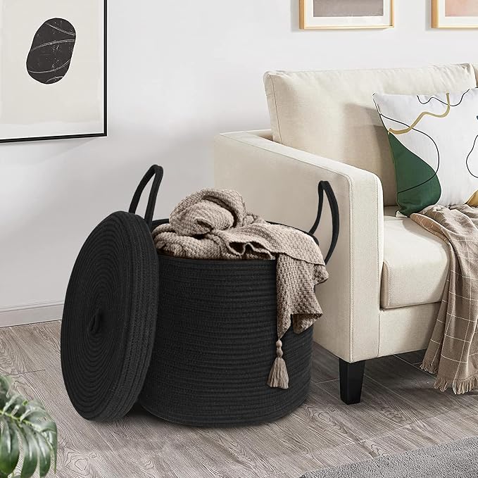 15" X 13" Large Black Basket - Image 4