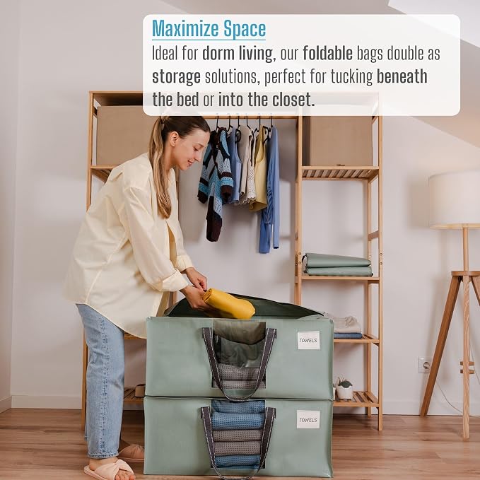 VENO 8 Pack Heavy Duty Moving Bags, Christmas Storage Bins - Image 4