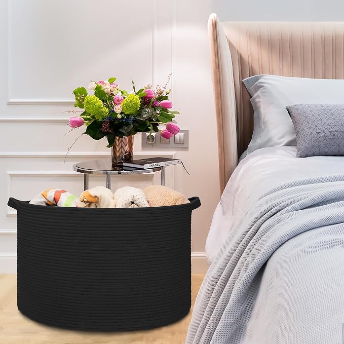 Extra Large Blanket Basket 87L, Laundry Hamper, Baby Nursery Hamper - Image 7