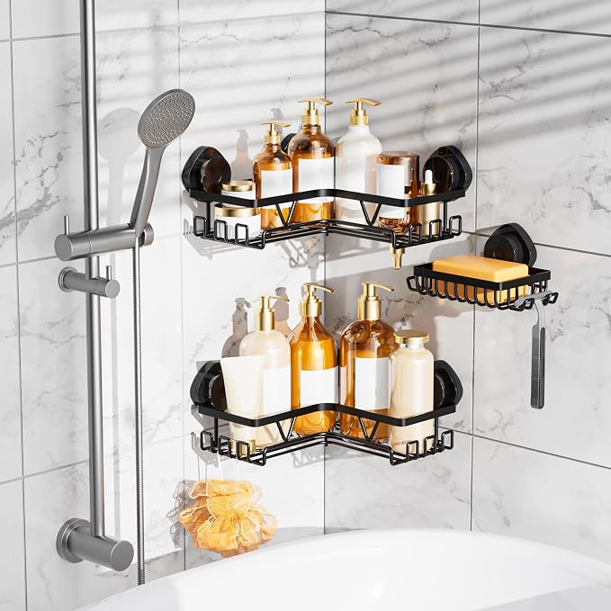 KEGII Corner Shower Caddy Suction Cup, Corner Shower Shelves - Image 7
