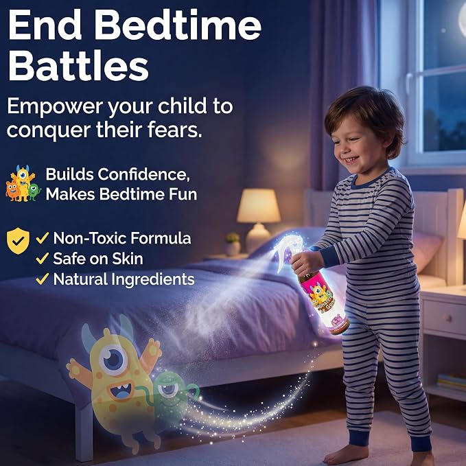 Monsters Be Gone Body and Linen Spray Odor Neutralizer Natural Non-Toxic Child - Image 2