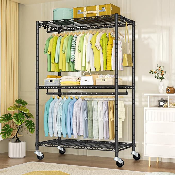 FUTASSI P3 Plus Rolling Clothes Rack, Clothing Racks - Image 2