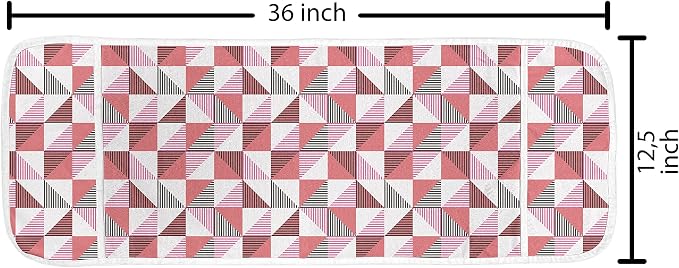 Ambesonne Geometric Microwave Oven Cover, Simple Repeating Pattern of Halved - Image 2