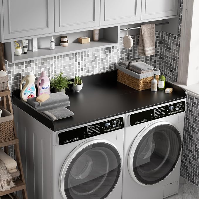 DTK Washer Dryer Countertop, Wood Topper - Image 6