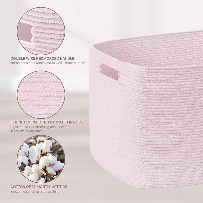 72L Large Baby Girls Laundry Basket - Image 4
