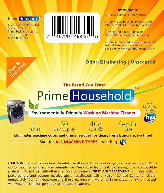 Eco-Friendly Washing Machine Cleaner, 8-XL-Tablets - Image 8