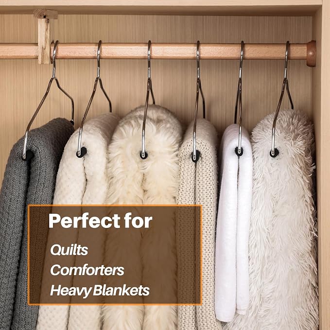 Extra-Wide Drapery Hangers Blanket Hangers Heavy Duty Space Saving - Image 3