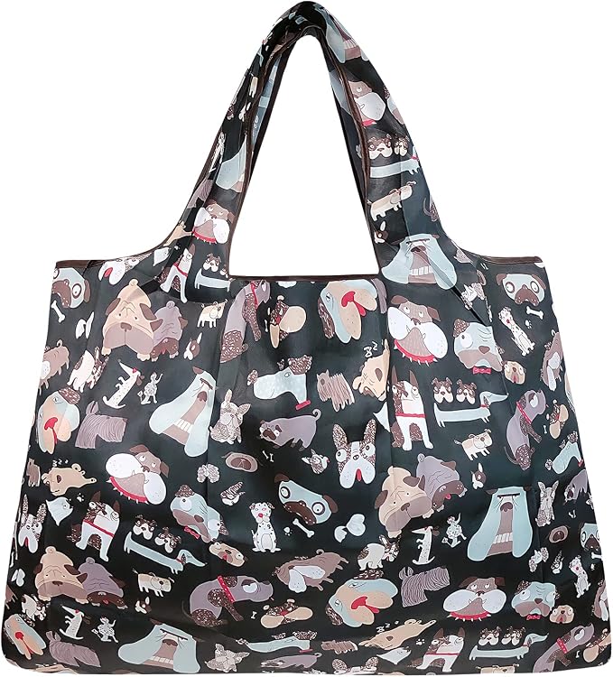 allydrew Large Foldable Tote Nylon Reusable Grocery Bag - Image 3