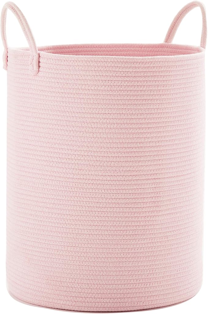 80L Extra Large Pink Hamper Laundry Basket by MOJOSCEND