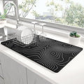 Rnivvi Dish Drying Mat for Kitchen Counter, 12 x 19" Cute Marble Super by Rnivvi