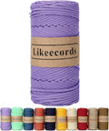 4mm Polyester Braided Macrame Cord 140Yard /426Feet, Elastic Yarn by Likeecords