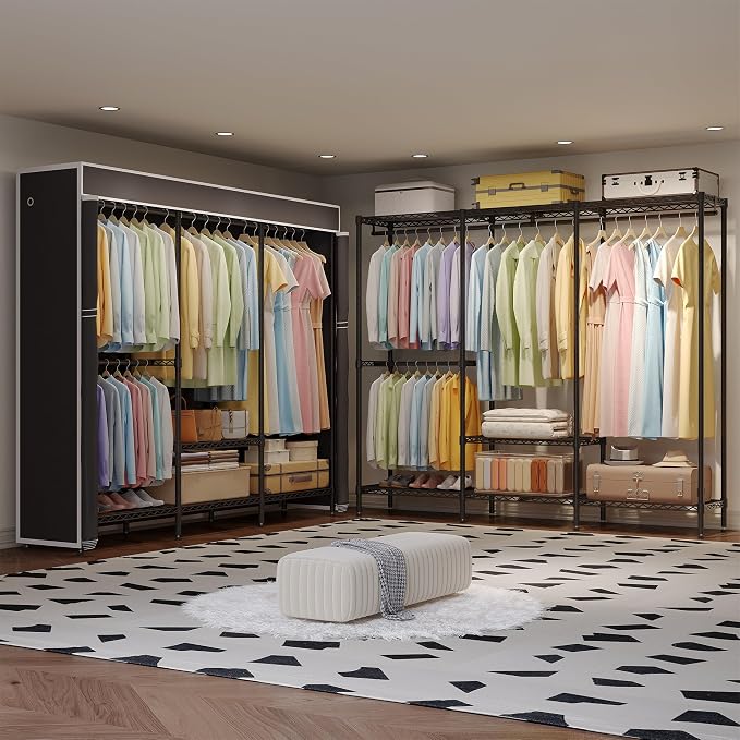 H8 Garment Rack with Cover, Portable Closet - Image 2