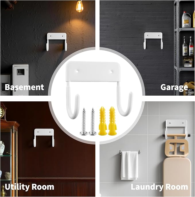 Ironing Board Holder, Sturdy and Space-Saving Ironing Board Hanger Wall Mount - Image 4
