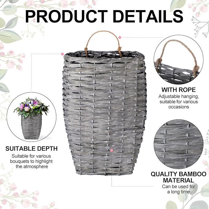Marsui Front Door Basket Woven Hanging Basket - Image 2