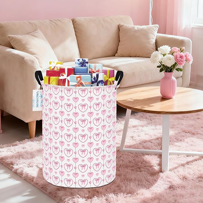 LANGYASHAN Laundry Basket Canvas Fabric Collapsible Organizer Basket - Image 8