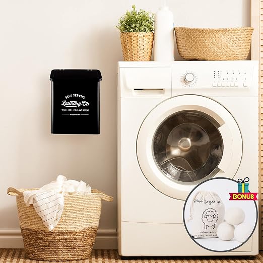 Magnetic Lint Bin for Laundry Room, Metal Trash Can - Image 6