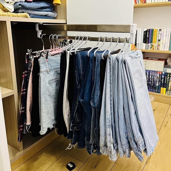 Extendable Closet Rod Clothes Drying Rack by Unknown