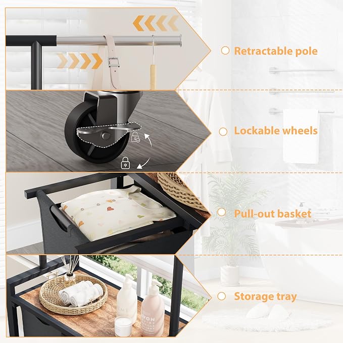 SunyFurn 2-Section Laundry Sorter - Image 3
