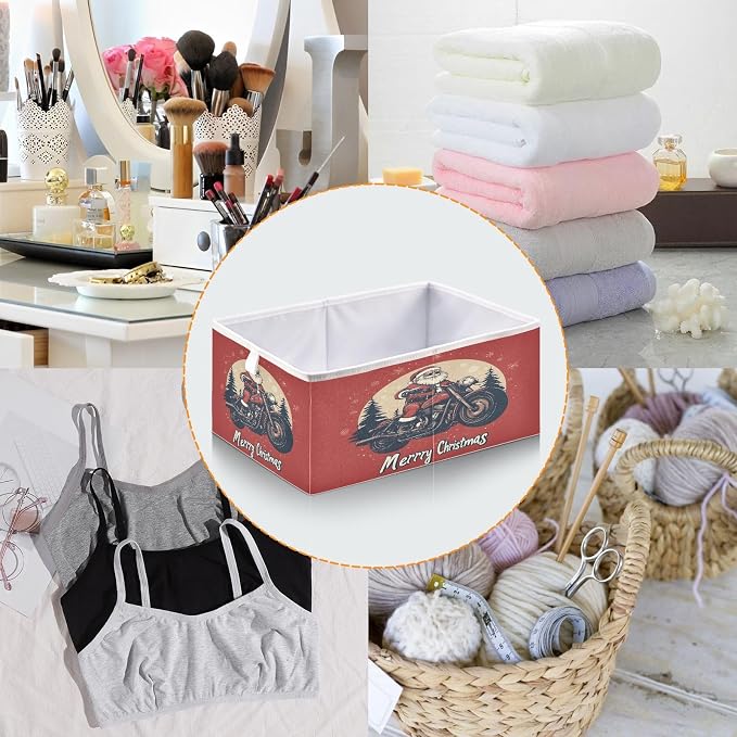 senya Large Storage Bins Motorcycle Santa Collapsible Foldable Storage Cubes - Image 5