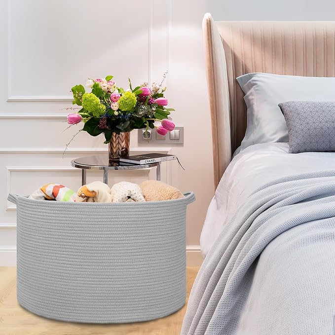 Extra Large Blanket Basket 87L, Laundry Hamper, Baby Nursery Hamper - Image 7
