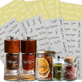 268 Clear Seasoning Jar Labels, Preprinted Kitchen Pantry Organization Labels by Fssqii