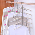 3 Pack 5 in 1 Space Saving Clothes Hangers Chrome and Foam Blouse Tree Hangers by EIMQUVW