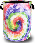 Tie Dye Laundry Hamper Rainbow Colorful Laundry Basket by SELIONLIKN