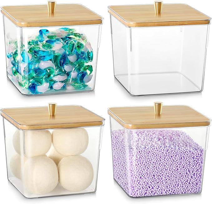 4 Pack Laundry Detergent Container, Large Laundry Powder Storage Organizer - Image 7