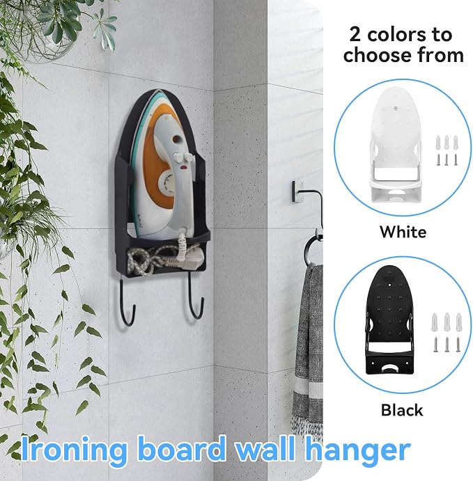 Ironing Board Hanger Wall Mount, Electric Iron and Iron Board Holder Storage - Image 5