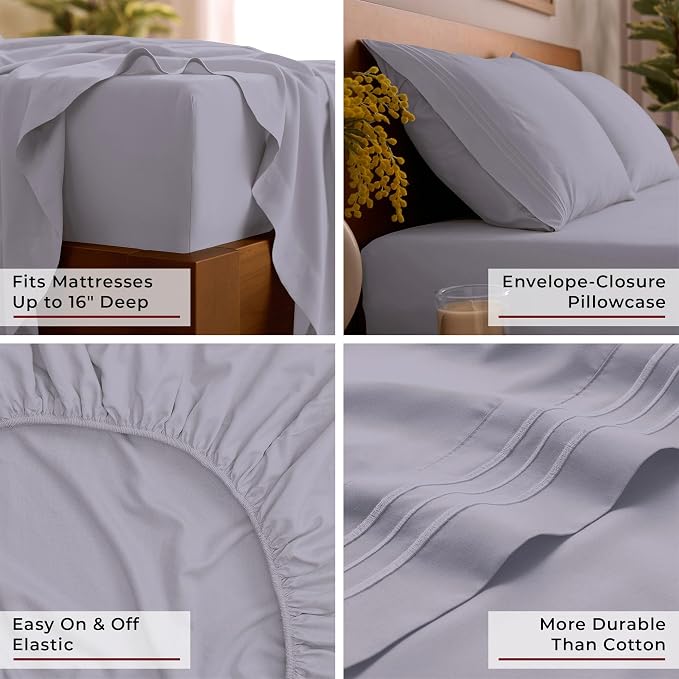 Mellanni Split King Sheet Set - Image 5