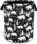 Bear Laundry Basket Forest Bear Paw Foldable Oxford Cloth Funny Tote Bag by NUTAINLA