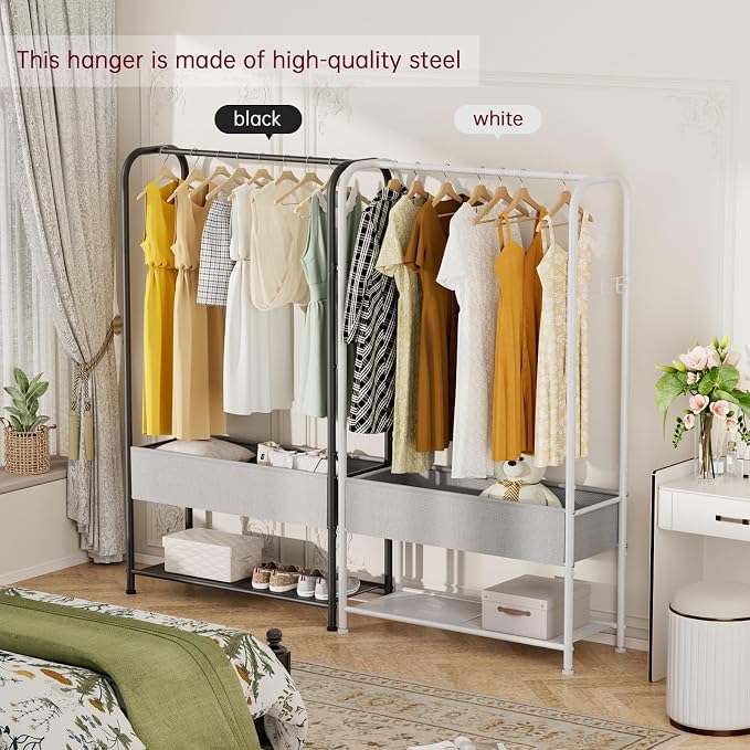 SINGAYE Clothes Garment Coat Rack Drying Clothing Racks Metal Freestanding - Image 5