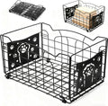 14" Large Wire Baskets for Organizing, Metal Open Storage Bin by Tlence