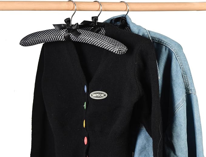 Satin Padded Sweater Hangers Polka Dot, Blouse Hanger - Image 3