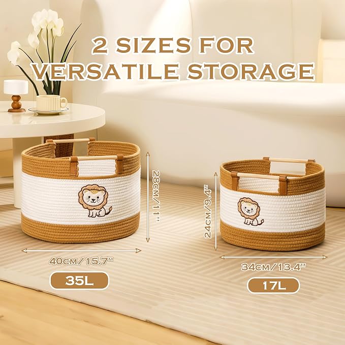 Toy Storage Bin Box for Kids Stuffed Animal Storage Basket for Blanket Baskets - Image 6
